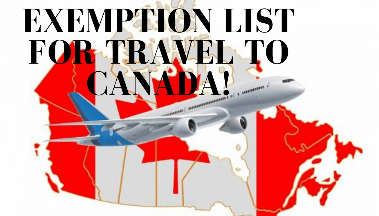 canada travel exemptions