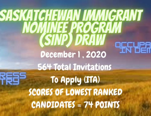 Saskatchewan Immigrant Nominee Program Draw – December 2, 2020