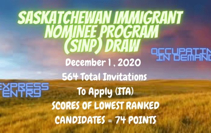 Saskatchewan Immigrant Nominee Program Draw