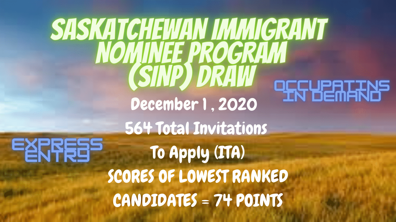 Saskatchewan Immigrant Nominee Program Draw