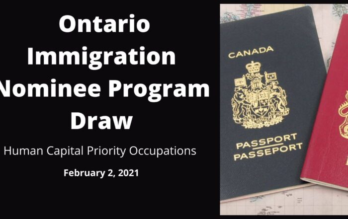 Ontario Immigration Nominee Program Draw