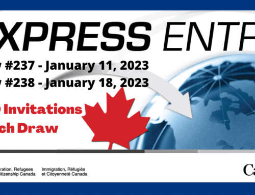 Federal Express Entry Draw #237 – January 11, 2023 and #238 – January 18, 2023